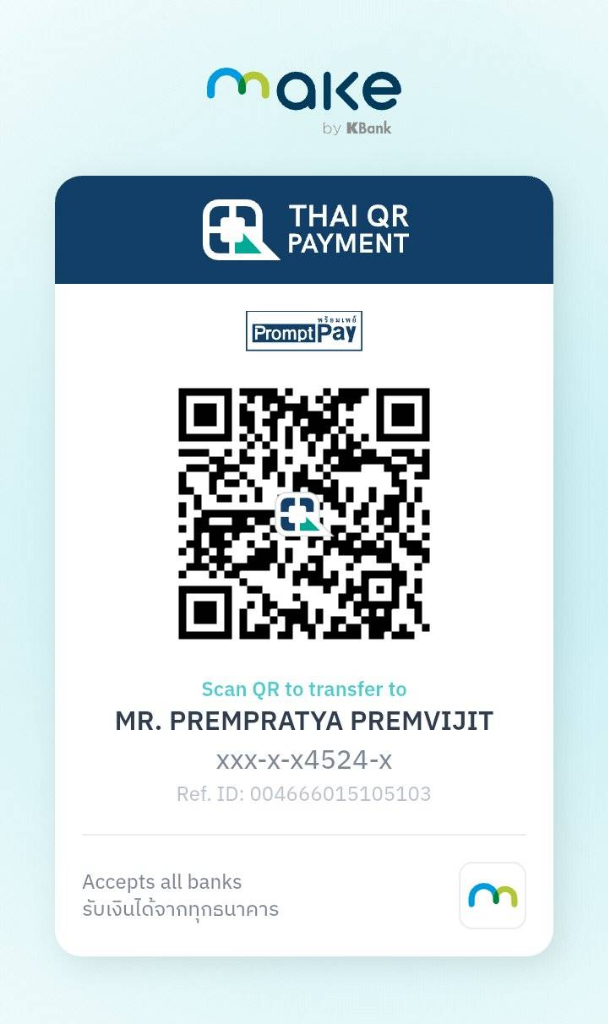 Thai QR Payment PromptPay - MR. PREMPRATYA PREMVIJIT